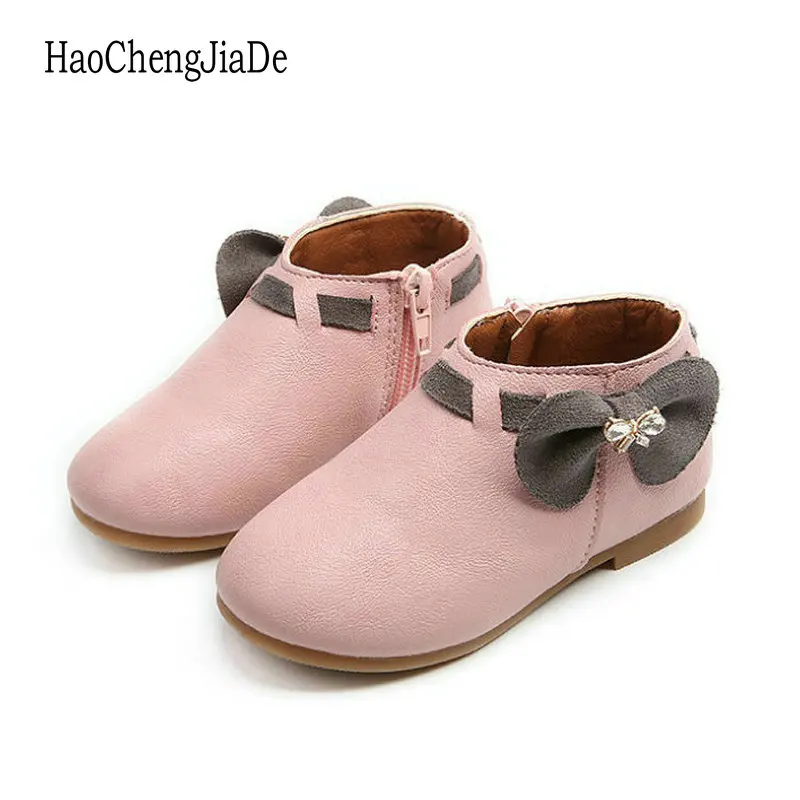 

Fashion Children Shoes Princess Girls Boots Non-Slip Rabbit Baby Shoes PU Leather Flat Toddler Shoes Outdoor Kids Casual Shoes