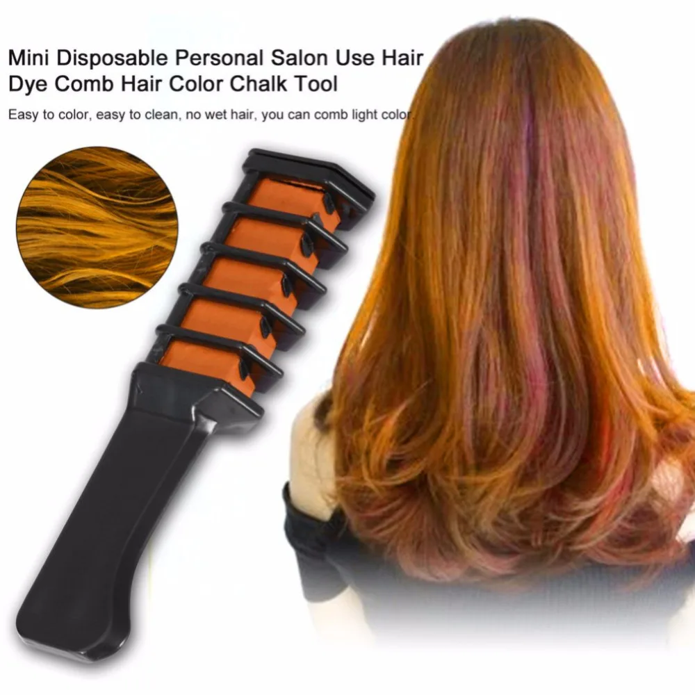 Профессиональный 6 цветов Мини одноразовый личный салон использования Временная Краска для волос гребень мелки инструмент для окрашивания волос TSLM2