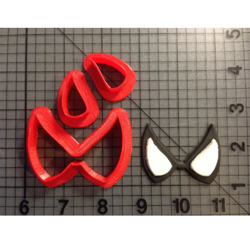 

Film Super Hero Spiderman Eyes Cookie Cutters Made 3D Printed Fondant Cupcake Top Cookie Cutter Set Cake Decorating Tools