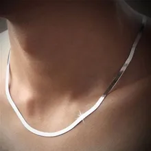 М мизм металлическое серебро 925 ювелирное изделие Колье женское классическое змеиная цепочка Joyas De Plata 925 корейское колье для мужчин