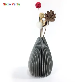 

Nicro Water Droplets Shape Shiny Paper Vase Wedding Lovers Party Home New Decor Party Decoration DIY #Hon17