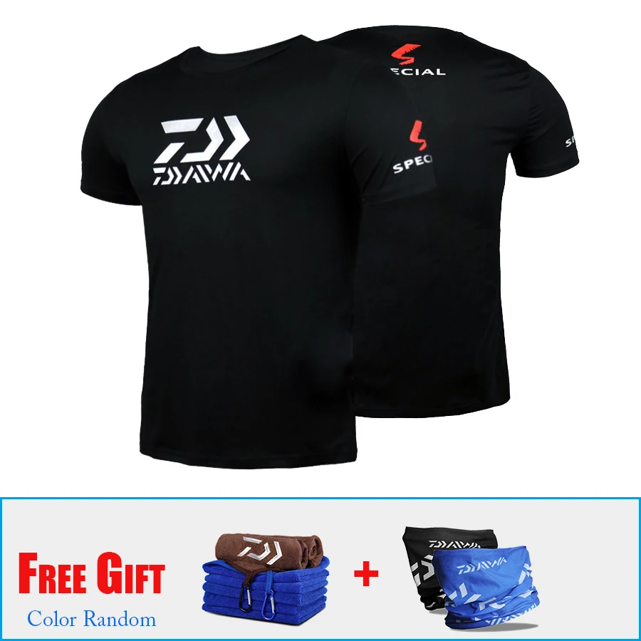 

3pcs/lot DAIWA Short Sleeve Fishing Clothings Men Summer Cotton Fishing T Shirt Breathable Outdoor Sports Running Pesca Clothes
