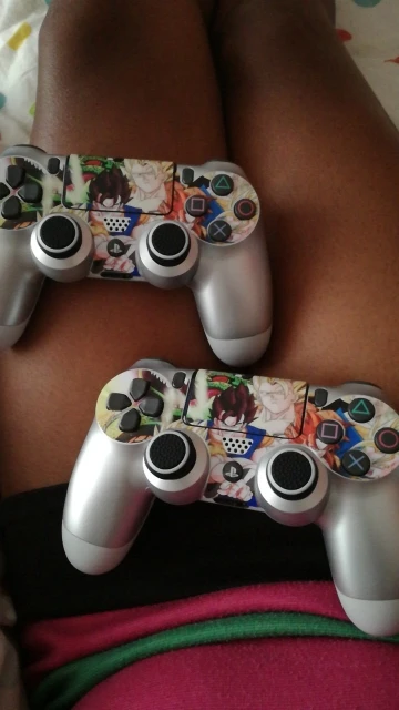 Dragon Ball Z GOKU Sticker Decal and Thumb Grips caps for Playstation 4