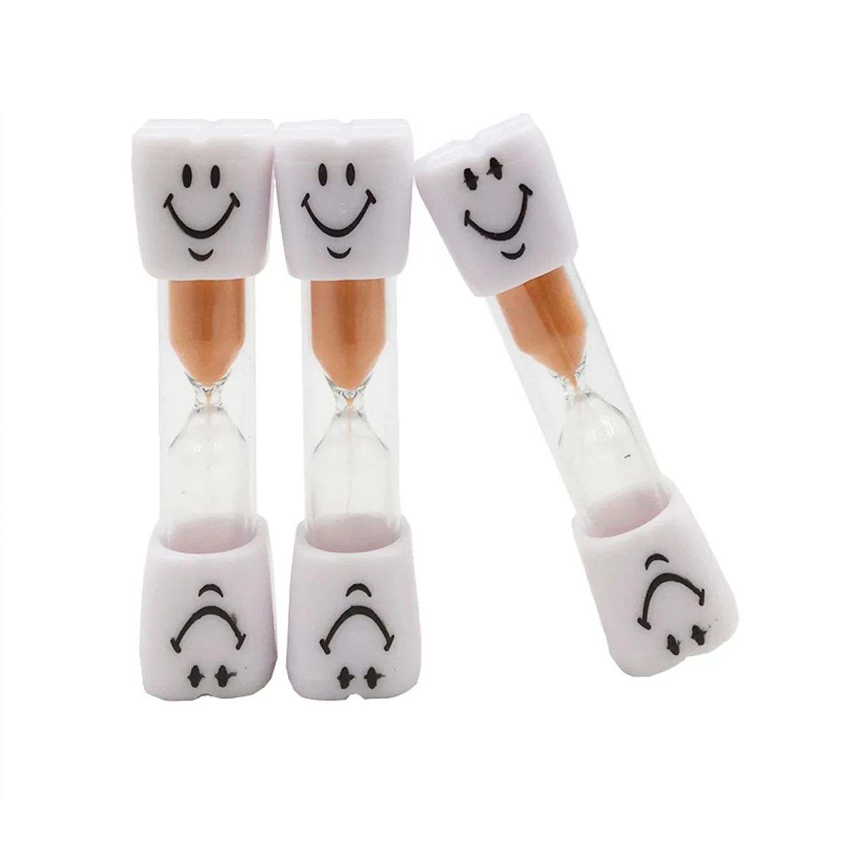 1pc 7 Color Kids Toothbrush Timer 3 Minutes Smiley Sand