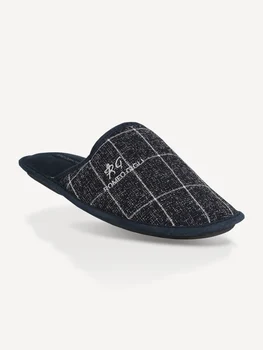 

Slippers blue plaid