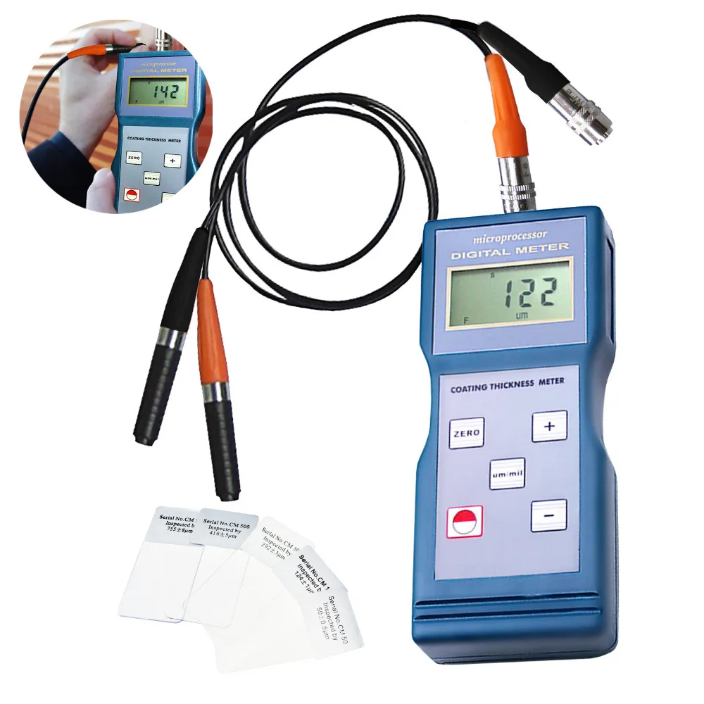 

F NF Probe Coating Thickness Meter Magnetic Induction & Eddy Current Enamel Iron 0-1000um /0-40mil Range