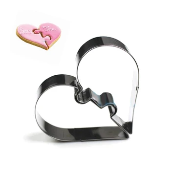 

2 Hearts Cookie Tools Cutter Mould Biscuit Press Icing Set Stamp Mold Stainless Steel Cake Mold Kitchen Dining Bar Alibaba China