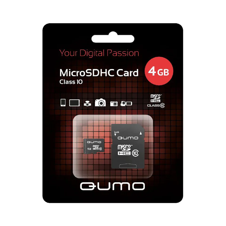 

Карта памяти QUMO QM4GMICSDHC10 microSDHC 4GB