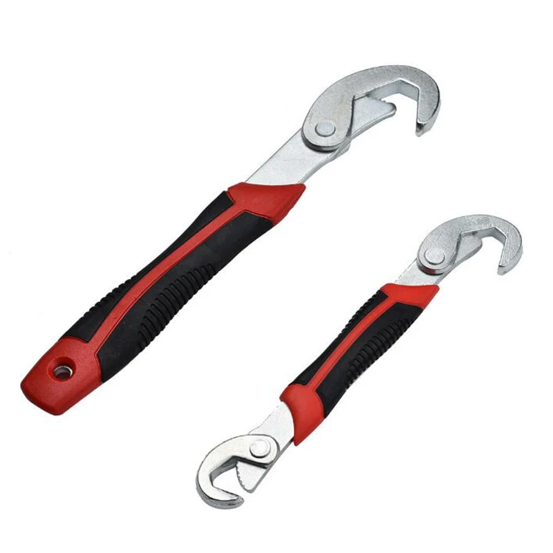 2pcs 9-32mm Wrench Set Multi-functional Quick Snap Grip Adjustable Socket Head Wrench Spanner Repair Tool