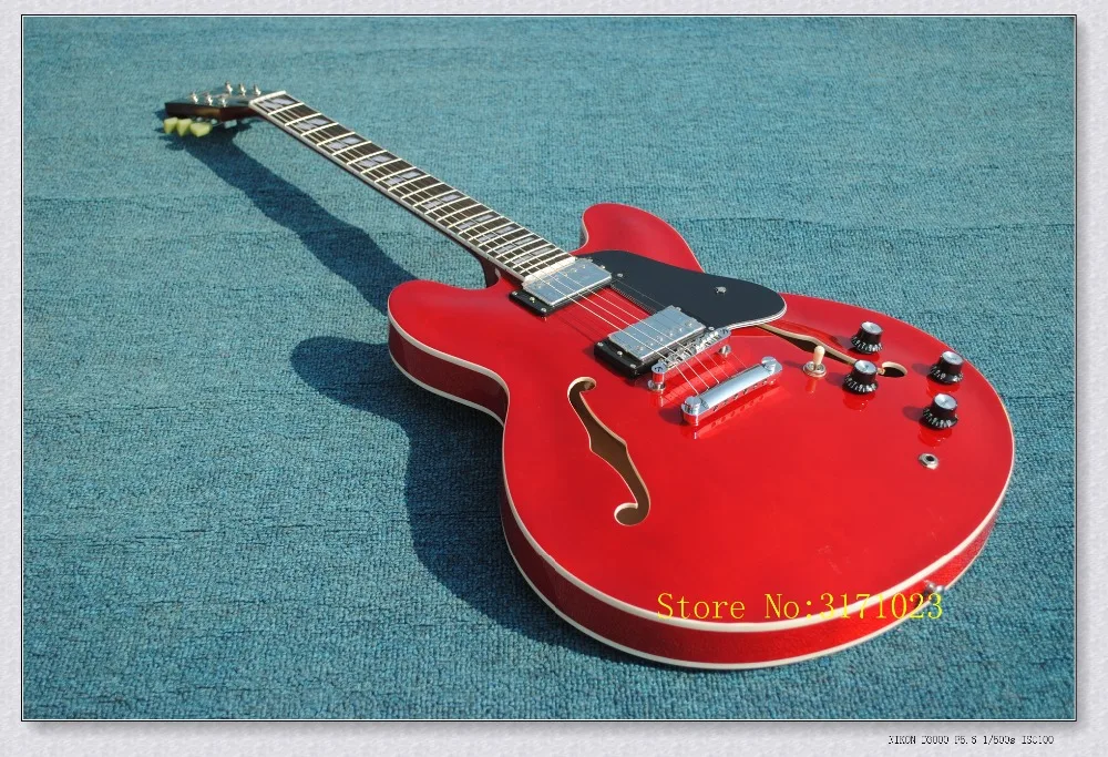 

2017 New Arrival Electric guitar high quality custom hollow body F hole ES 335 Electric Guitar Free Shipping