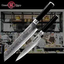 Набор ножей из дамасской стали 2 шт. кухонные ножи из дамасской японской стали vg10 кухонный нож из дамасской стали инструменты из нержавеющей стали