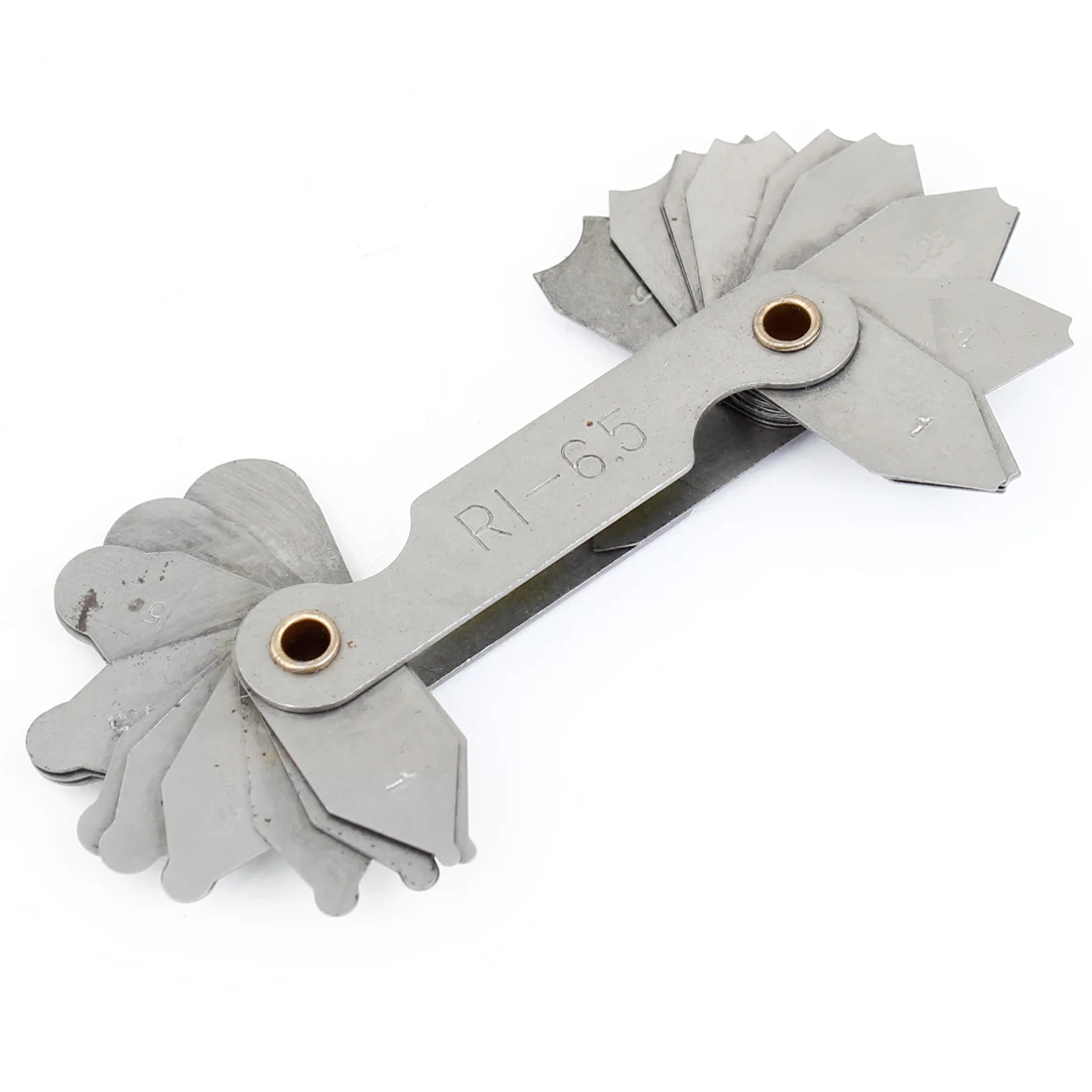 uxcell Pocket Measuring Tool R15-25mm 32 Plates Radius Gauge