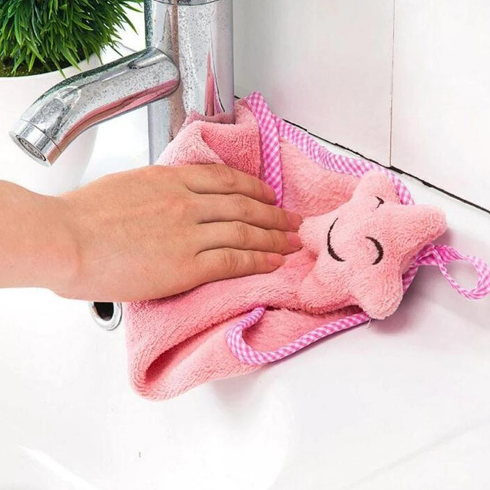 Мягкое полотенце для рук с рисунком звезды для кухни и ванной комнаты