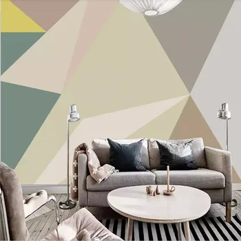 

Simple geometric TV background wall professional production mural factory wholesale wallpaper mural poster photo wall