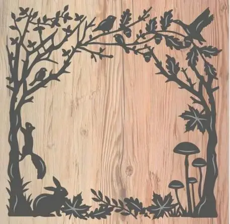 

Tree Grass Bird Frame 112*111mm Metal Cutting Dies Scrapbooking Album DIY Card Craft Embossing Die Cuts New 2019 Arrival