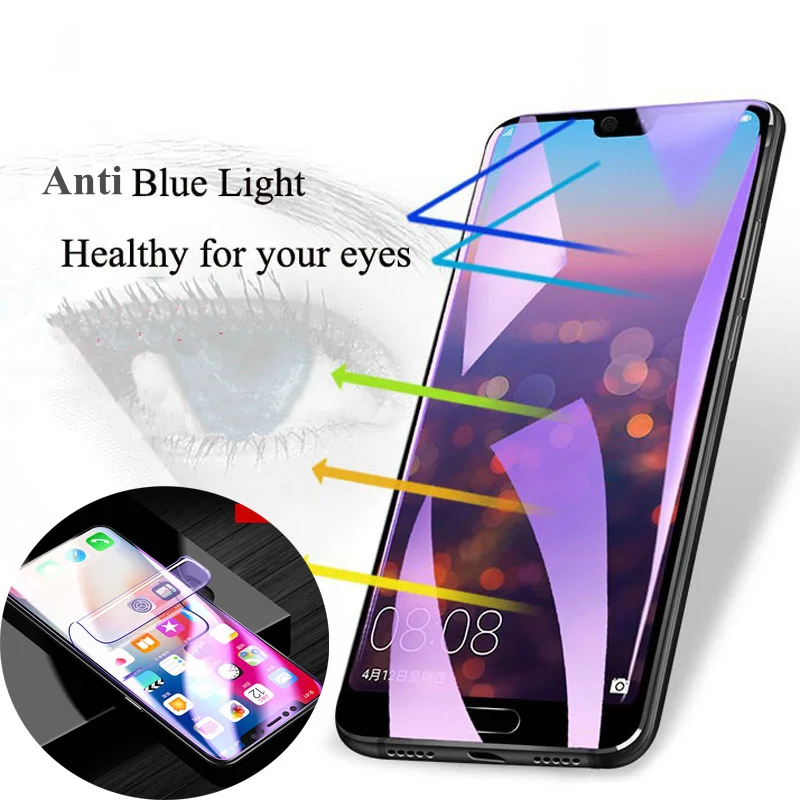 Anti Blue Ray Full Cover Screen Protector for Huawei P20 Pro Lite Film Light Honor 9 10 7X | Мобильные телефоны и