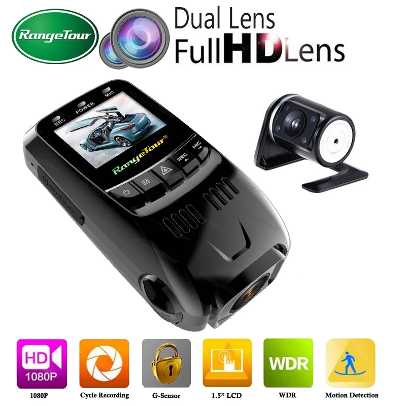 

Dual Lens Car DVR Auto Hidden Vehicle Camera External GPS Logger Dashboard Dashcam Full HD 1080P WDR Dash Cam Night Vision