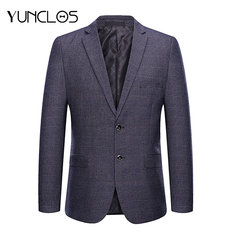 Yunclos para Homens Botão de Alta Casual para Homens Jovens Terno Blazer Moda Fino Ajuste Qualidade Cavalheiro Outerwear Jaqueta