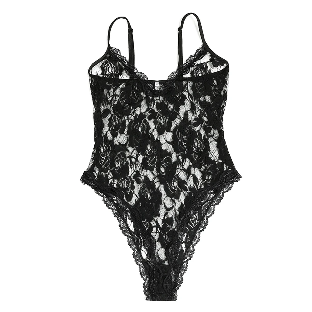 Women's Floral Sheer Lace Bralette Cup Underwear Teddies Sleeveless