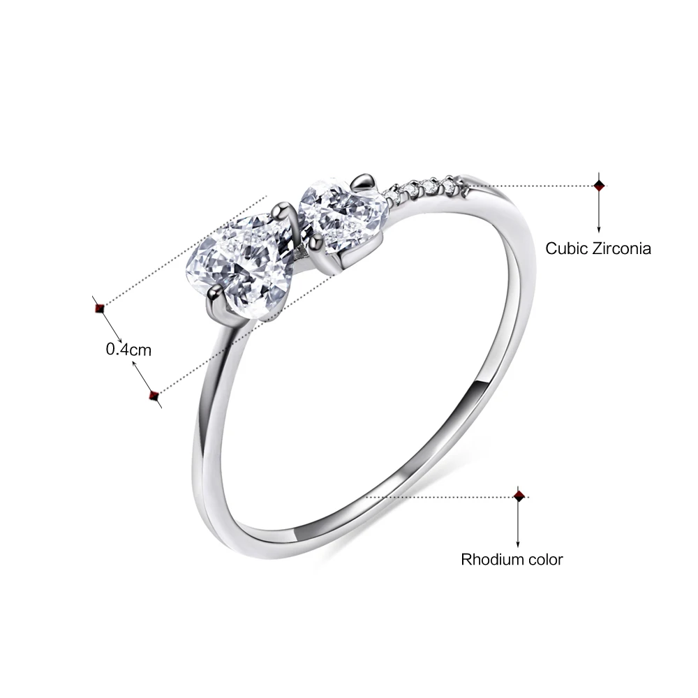 DreamCarnival 1989 Small Petite Midi Ring Lover Jewelry AAA Cubic Zircon Stones Women Fashion Engagement Valentine Rings R28025