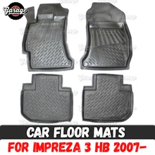 Автомобильные коврики чехол для Subaru Impreza 3 HB 2007-2012 Резина 1 комплект/4 шт или 2 шт аксессуары защита ковра украшения