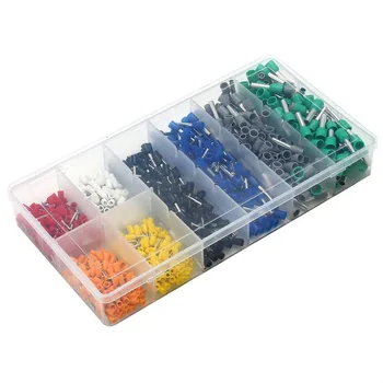

800pcs Wire Ferrule Terminals Insulated Crimp Pin Connector Kit AWG 24-10, 8 Sizes for Electrical Projects