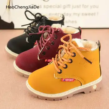 

Winter Chilren Shoes Girl Boy Snow Boots New Fashion Comfort Thick Antislip Short Kids Boots Fashion Cotton-padded Shoes EU21-30