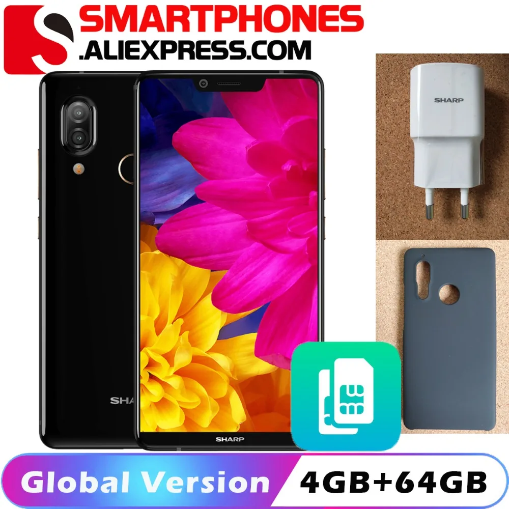 

Original SHARP S3 SHARP AQUOS S3 Smartphone 4GB+64GB 6.0'' FHD+Snapdragon630 Octa Core Android 8.0 12MP 3200mAh mobile phone