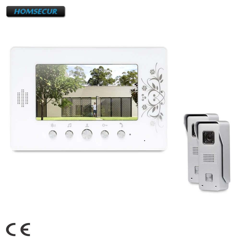 

HOMSECUR 7inch Wired Video Door Entry Phone Call System with Mute Mode for Home Security : XC002+XM709