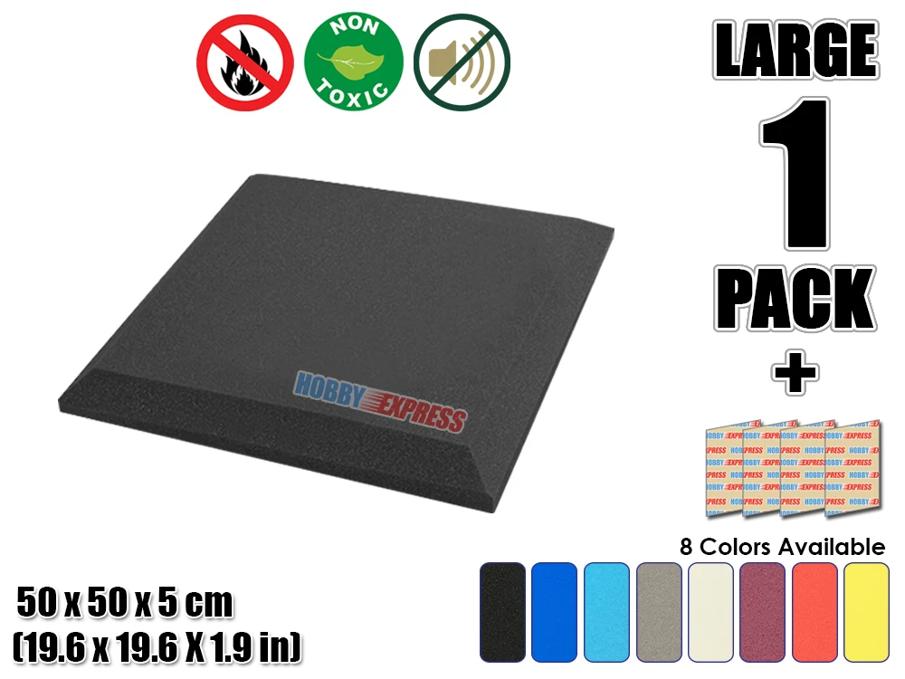 

Arrowzoom Flat Bevel Tile Acoustic Panel Sound Absorption Soundproof Studio Foam 50 x 50 x 5 cm (19.6 x 19.6 x 1.9 in) KK1039
