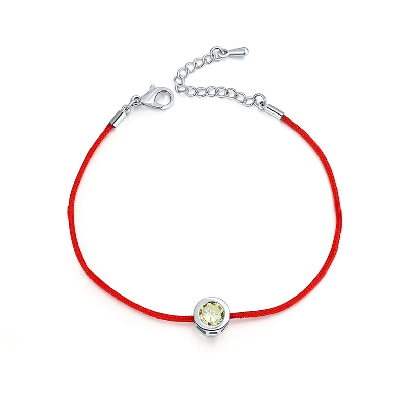 Fashion Small CZ Thread Charm Red String Bracelet For Women Adjustable Lucky Rope Crystal Bracelets Cubic Zirconia Jewelry