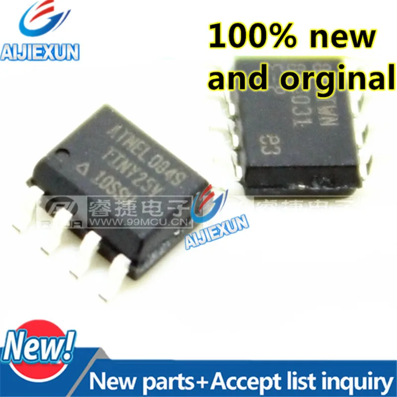 10 шт. 100% новые и оригинальные фонарики ATTINY25V attiny25 8 битный микроконтроллер SOP8