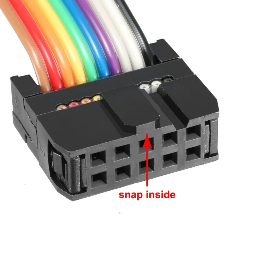 Uxcell 1 шт. IDC 10-контактный плоский ленточный кабель радуги Цвет серый 48/66/118/148 см длинные 2,54 мм Шаг кабель с гибкой перемычкой для печатных плат