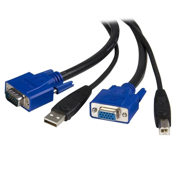 StarTech.com 10 футов 2-в-1 универсальный USB kvm-кабель, USB, VGA, USB B, VGA F, Муж/жен, Aten-CS102U, CS104U Belkin-F1DN102U