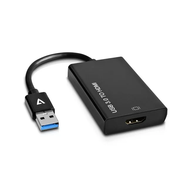 

V7 USB3.0A macho a HDMI hembra tarjeta de video Negro, USB, HDMI, Negro