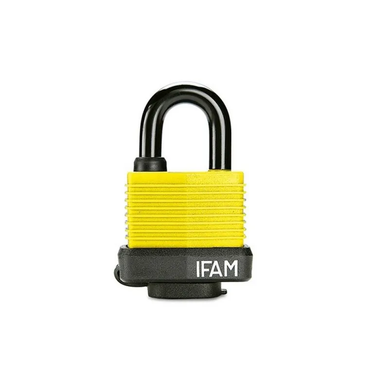 Пластиковая крышка IFAM 044501a навесной замок из стали с покрытием WP45 желтая ключа