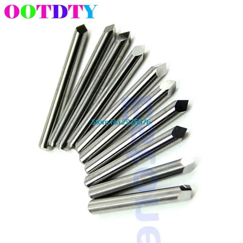 

10pcs 90 Degree Carbide Steel Pyramid Engraving Bits CNC Router0.1mm Tool NEW APR5