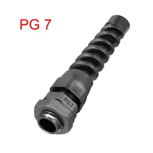 Uxcell 12 шт. PG7 кабельный сальник для герметизации провода с Водонепроницаемый черный Пластик соединение с оболочка надежно защищает диаметром 3 мм-6,5 мм Кабельная коробка аксессуар