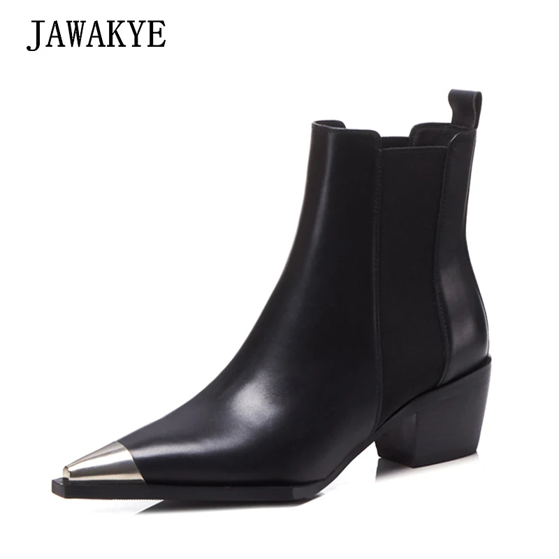black pointed toe boots heels
