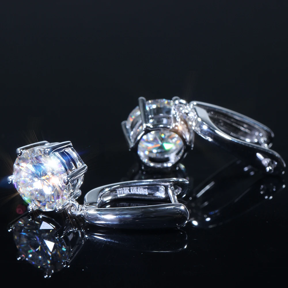 Женские классические серьги подвески из серебра 925 пробы 2CTW 6 5 мм|earrings fashion|earrings