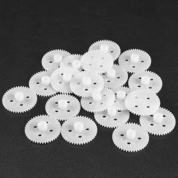 

Uxcell 20Pcs/lot 44/48/52 Teeth Plastic White Gear 442/482/522A Toy Accessories 2mm Hole Diameter for DIY Car Robot Motor