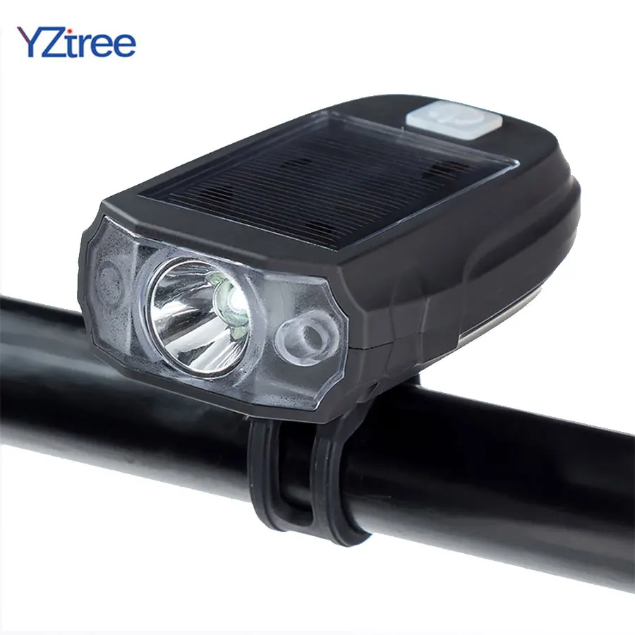 

LED Solar Power Bicycle Front Head Light T6 600LM USB Rechargeable Waterproof Outdoor Flashlight Cycling Solar Lamp Bike Light