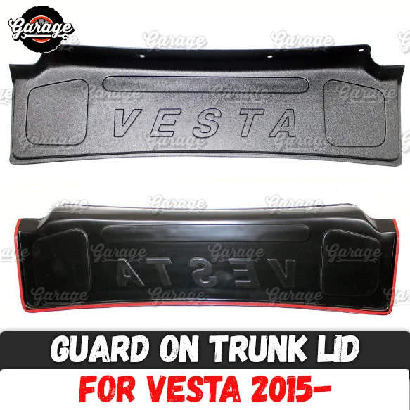 

Guard of trunk lid for Lada Vesta 2015- ABS plastic trim accessories cover protective pad in luggage boot car styling tuning