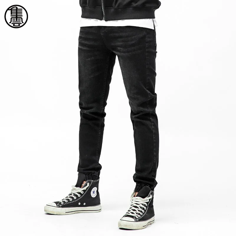 Men's Spring New Arrival Black Washed Jeans Fashion Mid