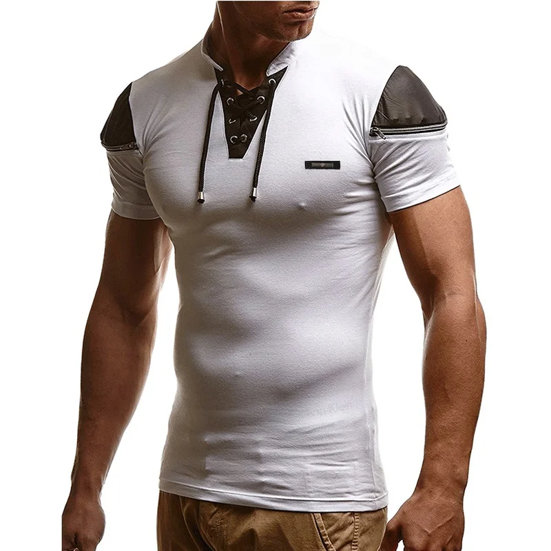 Men's Casual Shirt Men T-shirt Summer T-shirts T Shirt for Men Men's Short Sleeve Shirt Spell Color T Shirt