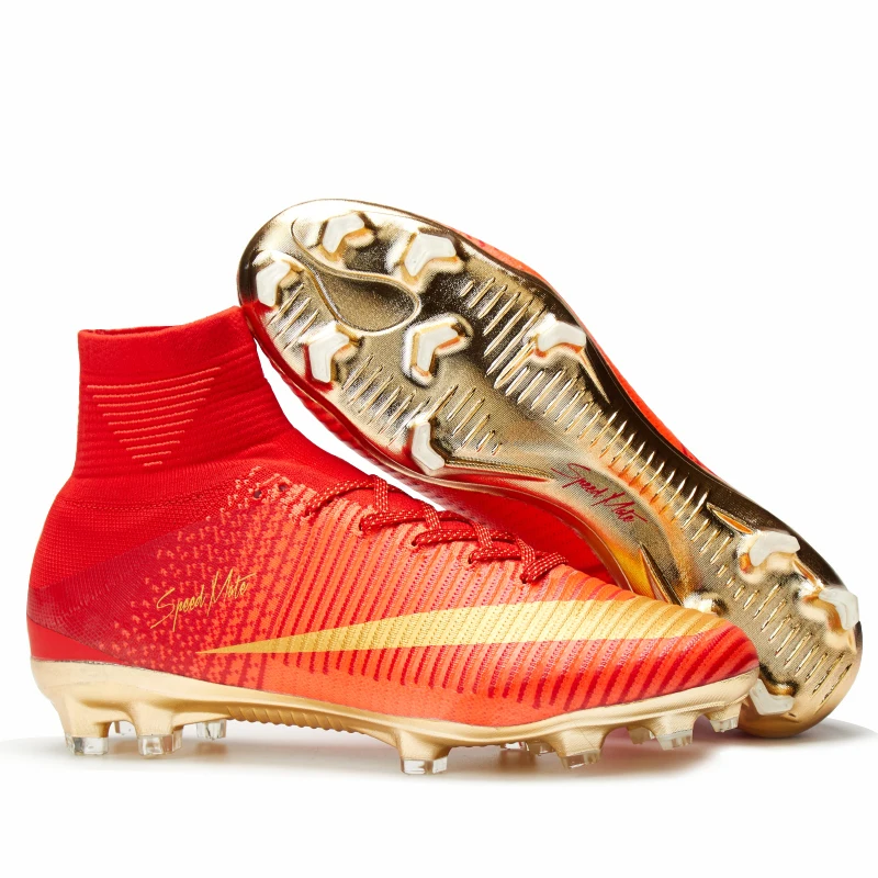 

sufei Men Soccer Shoes High Top Superfly Boots FG Football Boots Original Kids Teenagers Cleats Chuteira Futebol Wholesale