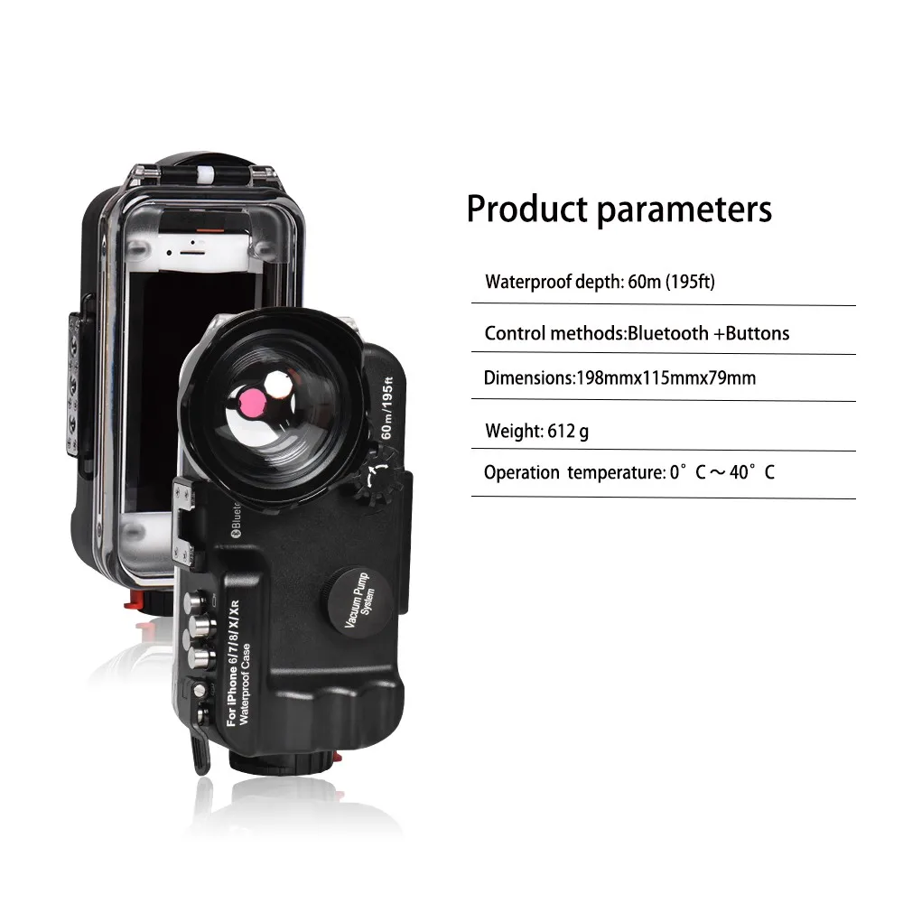 Seafrogs 60m 195ft 4.7'' Bluetooth Waterproof