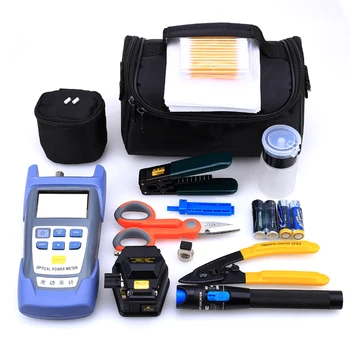 

18pcs Fiber Optic FTTH Tool Kit FC-6S Cutter Fiber Cleaver Optical Power MeterND