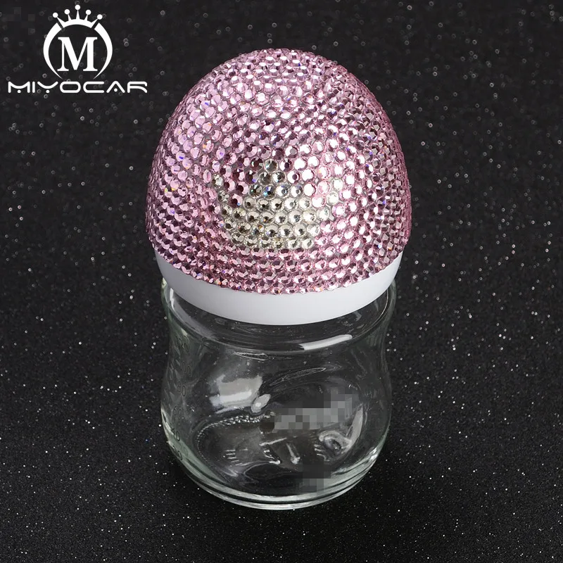 MIYOCAR beautiful set of safe Prince Princess baby comb,bling pink pacifier bling baby glass bottle ideal gift for baby shower
