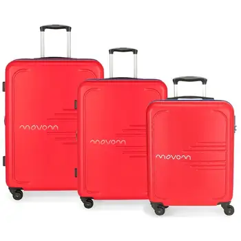 

SET 3/TROLLEY ABS 55-69-79CM.4R.FLASH ROJO